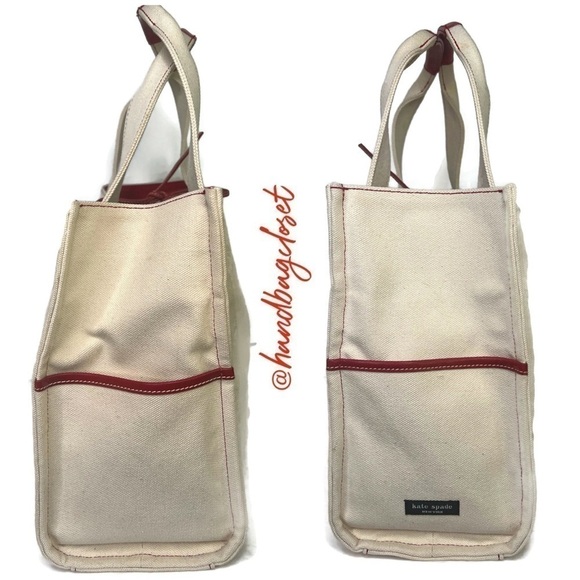 Kate Spade New York Mason Long Handles "TIC TAC TOE" "CHECKERS" Canvas Game Tote - Picture 6 of 16